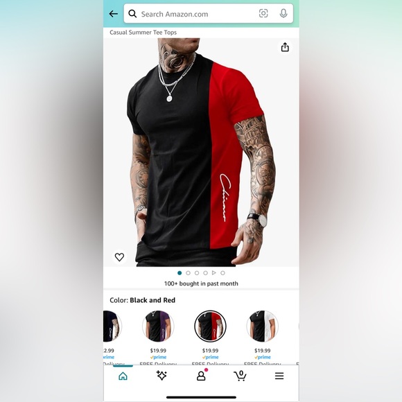 Men's Color Graphic Letter Print Short Sleeve Casual T Shirt *NEW* - Picture 5 of 5